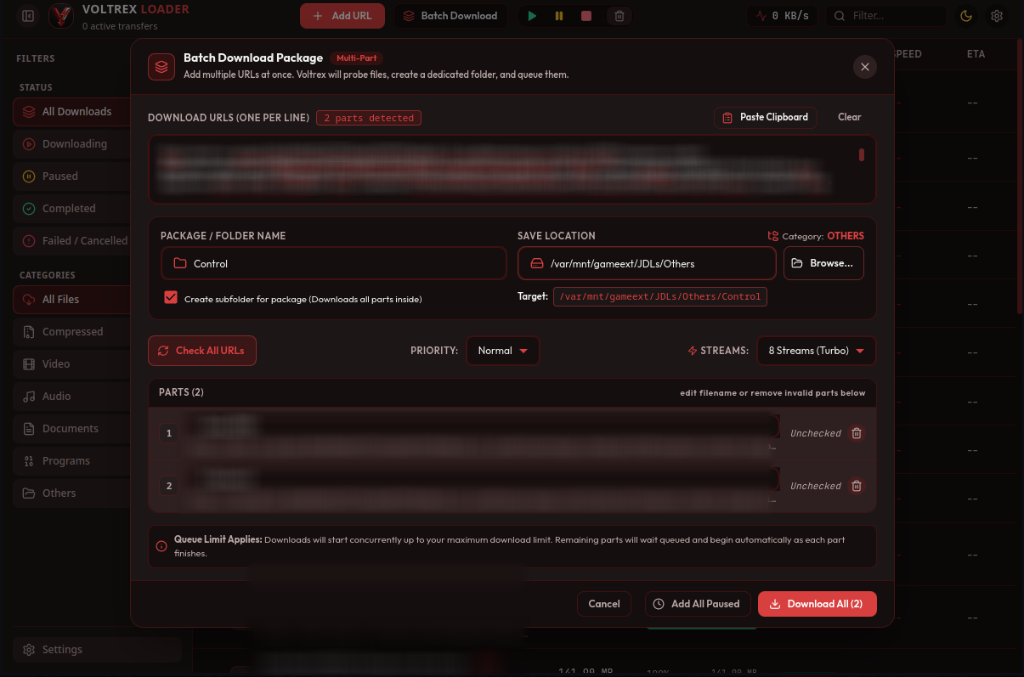 Batch Queue Screenshot